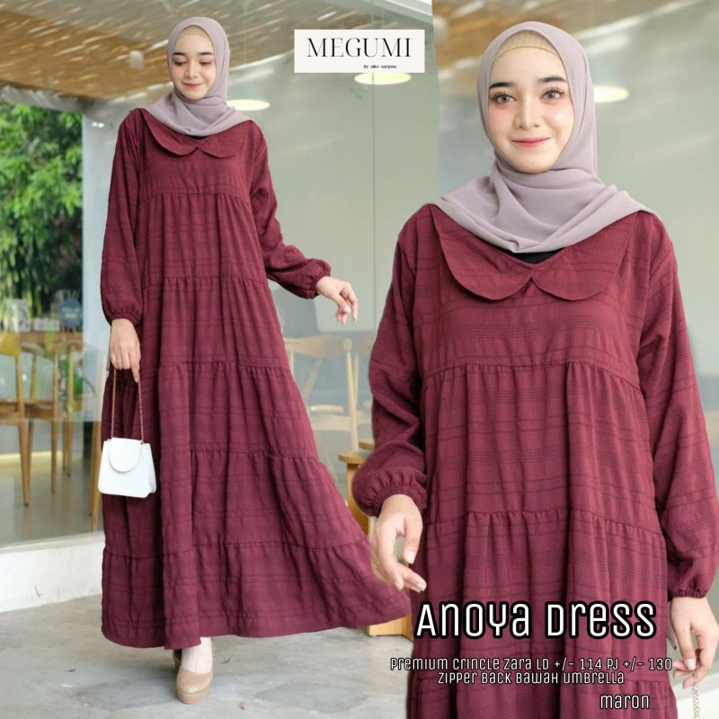 Anoya Midi Dress//Midi Premium Crincle Zara//Midi Polos//Midi Dress Terbaru