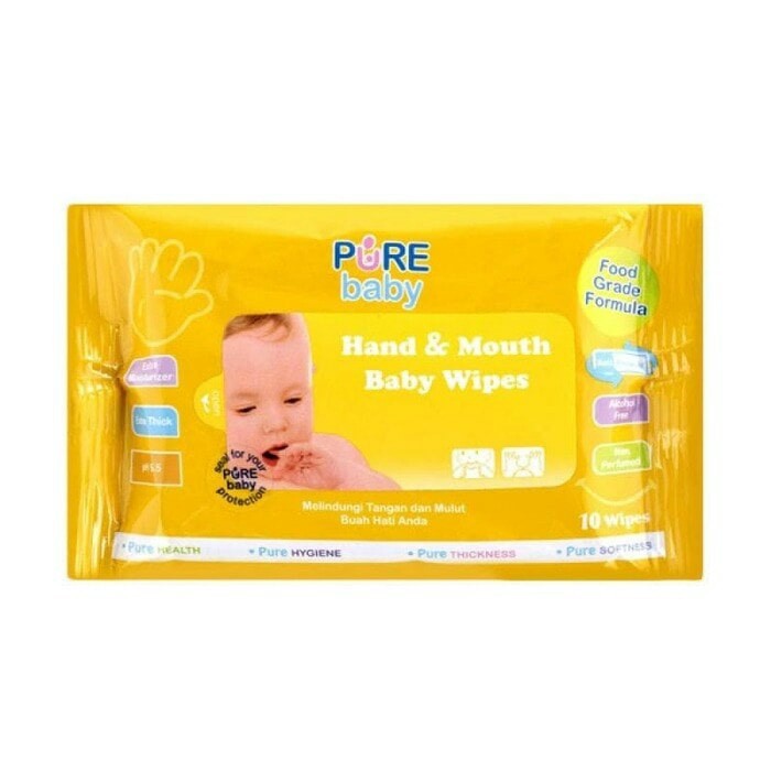 Pure BB Hand &amp; Mouth Wipes  Aloe Vera isi 10/  Tissue Bayi / tissue basah