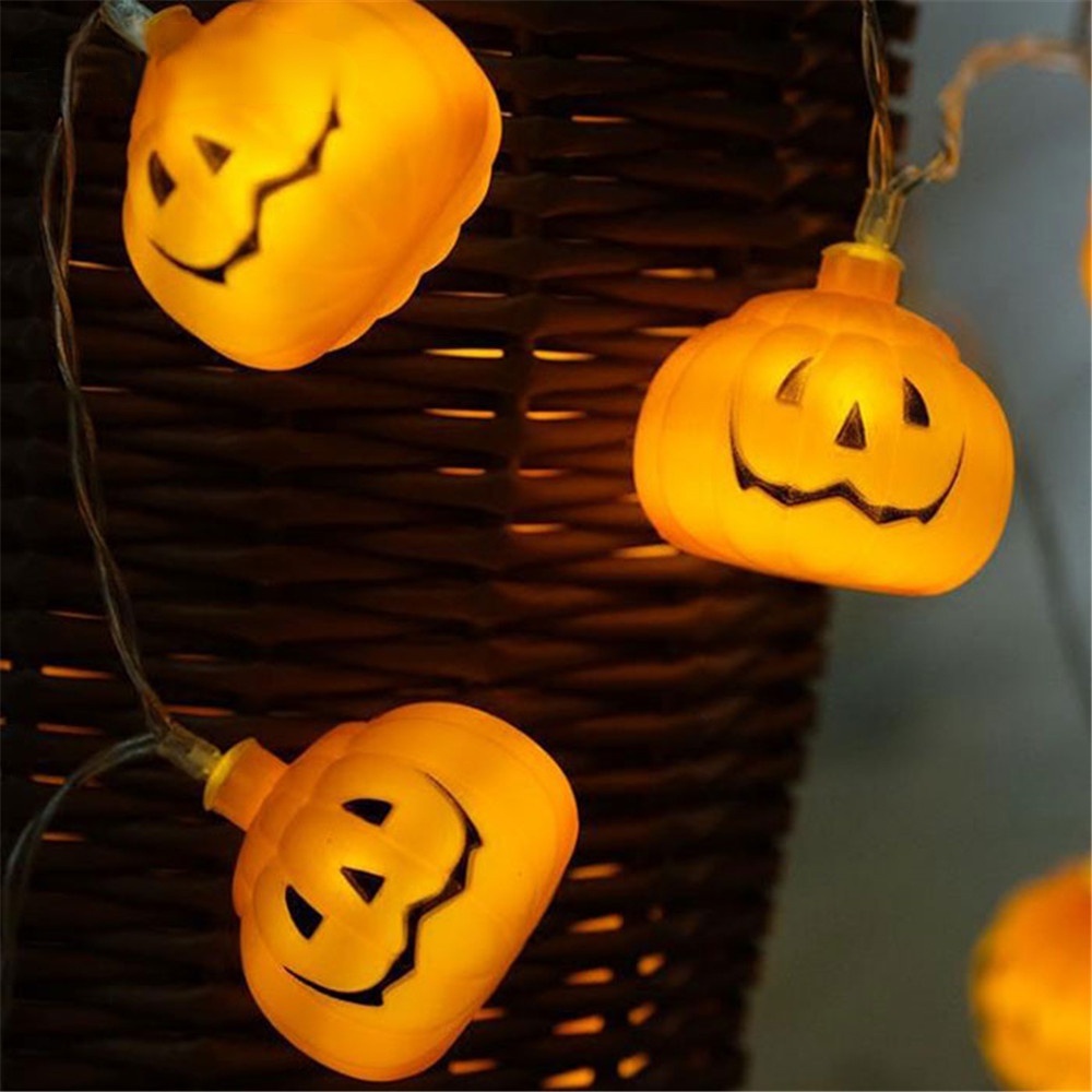 Lampu Tumblr LED Model Labu Halloween Panjang 1 / 3m Tenaga Baterai Untuk Dekorasi DIY/Hot Sale