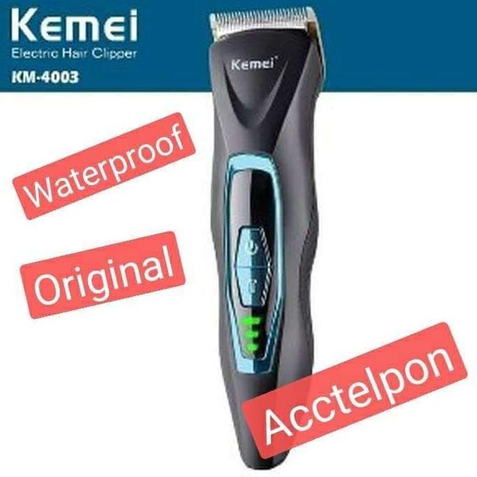 promo murah!!| Clipper KEMEI KM-4003 Alat Cukur Waterproof Mesin Cukur Rambut Cas | Alat Cukur