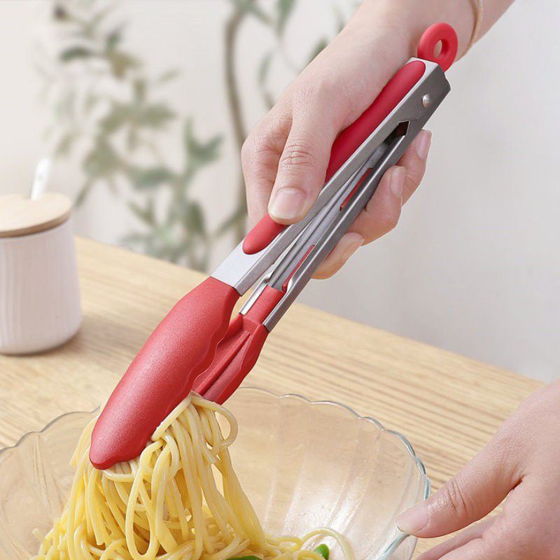 food tongs pencapit warna/penjepit silicone makanan roti kue gorengan/capitan silicone masakan