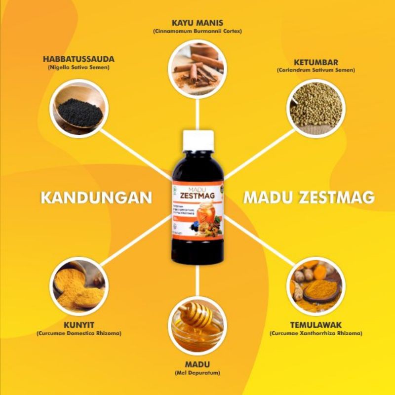 Madu Zestmag Madu Herbal Lambung Untuk maag Gerd dan Kesehatan-1