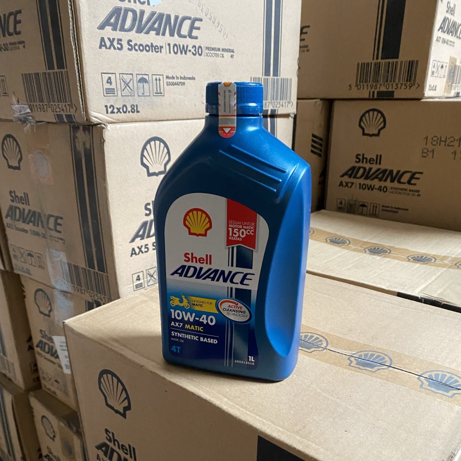 OLI SHELL AX7 SC ADVANCE 10W 40 MATIC 1 LITER OLI MOTOR ASLI