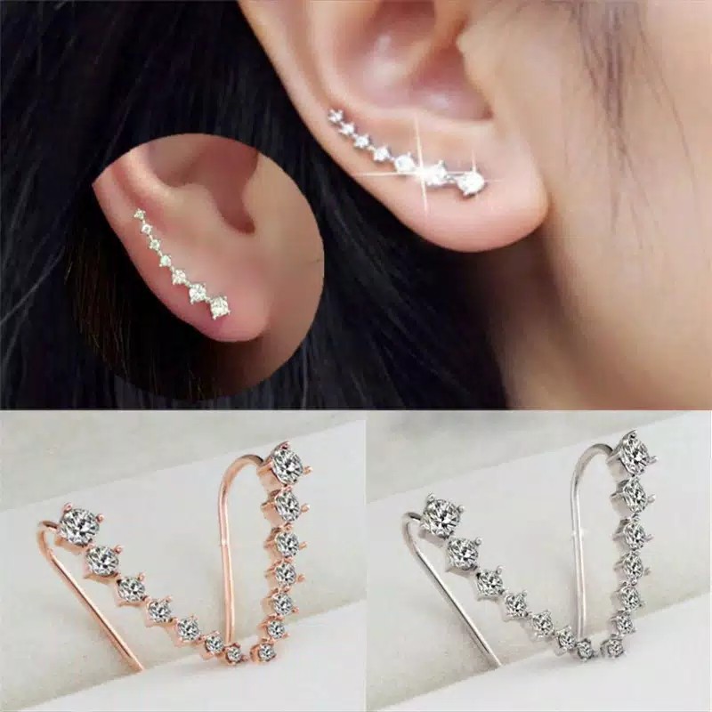 Anting Tusuk Kristal Korean Style (Terlariss !!!)