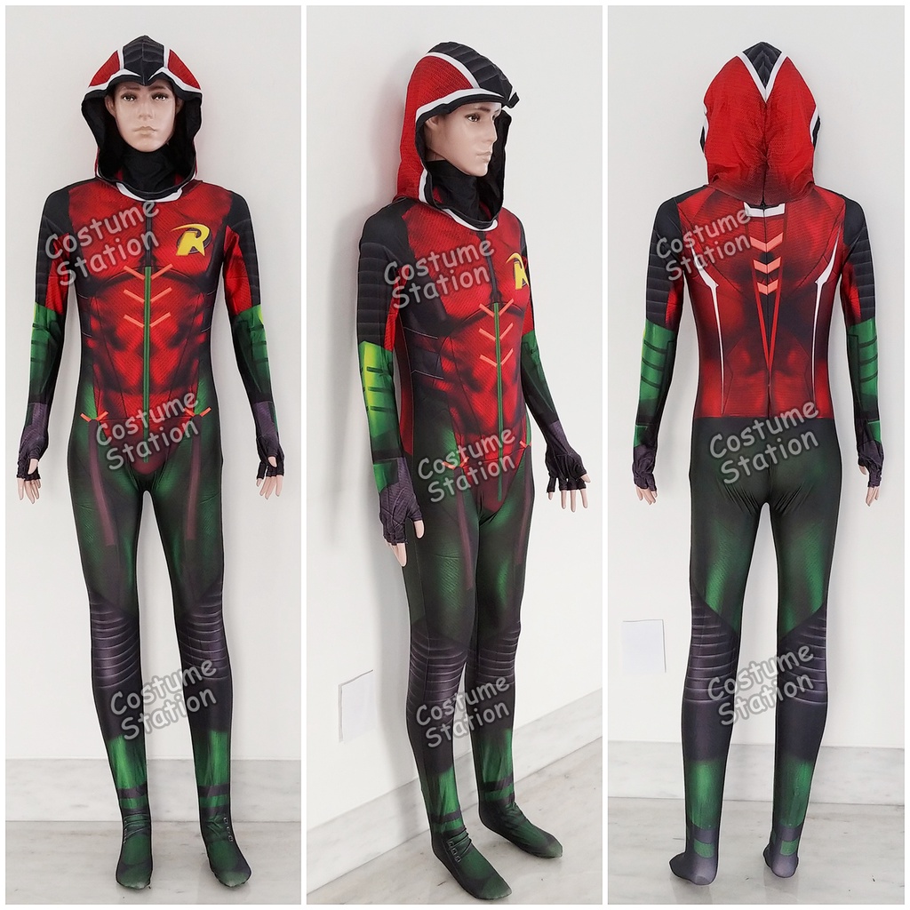 Kostum Robin / Costume Batman Sidekick Justice League pria dewasa