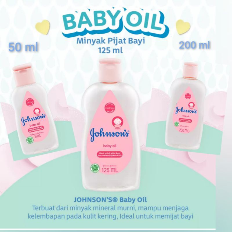 JOHNSON'S Baby Oil - 50ml / 125ml