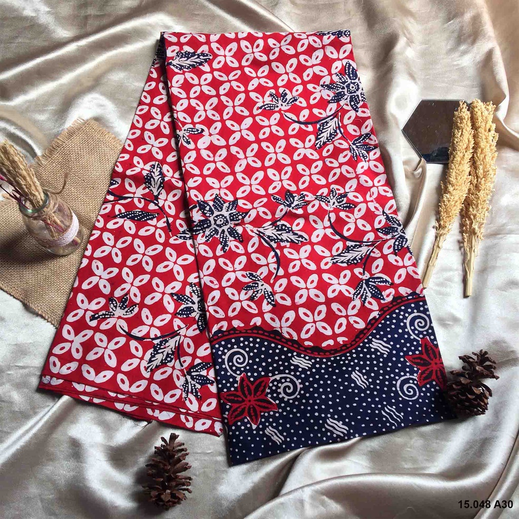 batik tulis asli madura -kawung -terbaru januari 2022 -warna merah -15.048 -grosir batik madura