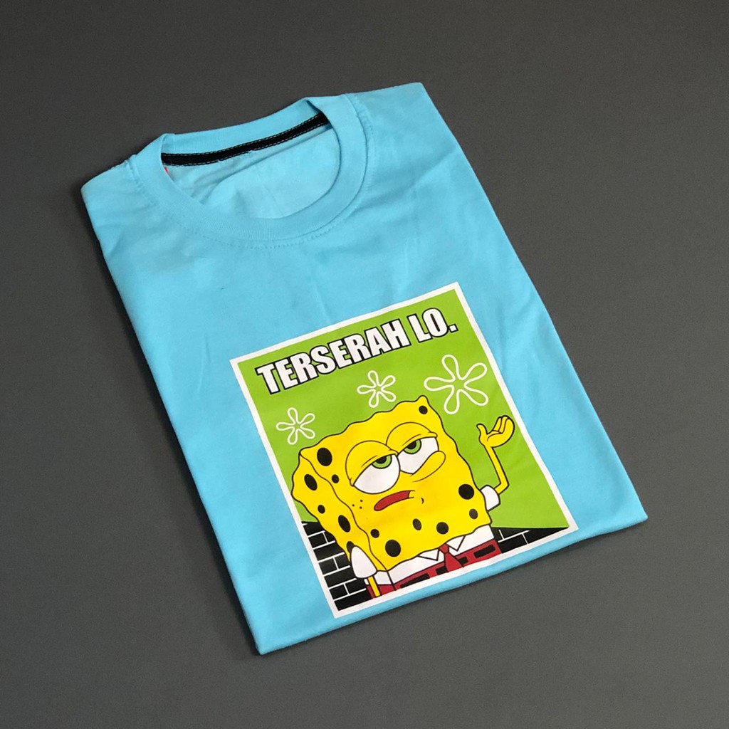 Kaos Baju Spongebob Terserah Lo Meme Kata Kata Distro Jawa Kartun