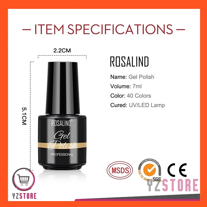 Kutek Gel Nail Art Polish UV LED ROSALIND New Series 01-20 YZ120