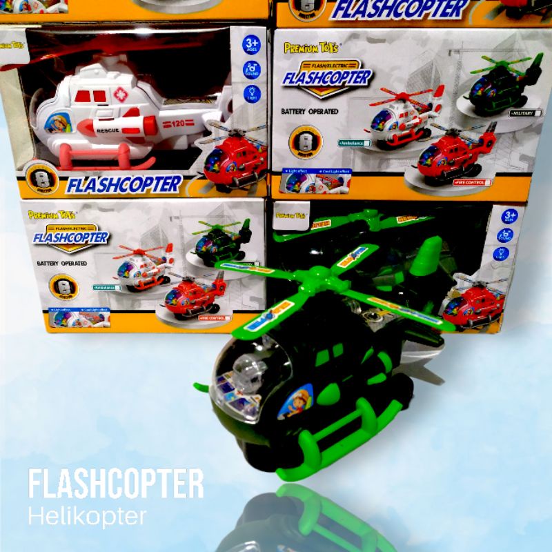 Mainan Anak Helikopter Baterai Suara Lampu Flashcopter Team Rescue Defend Tentara