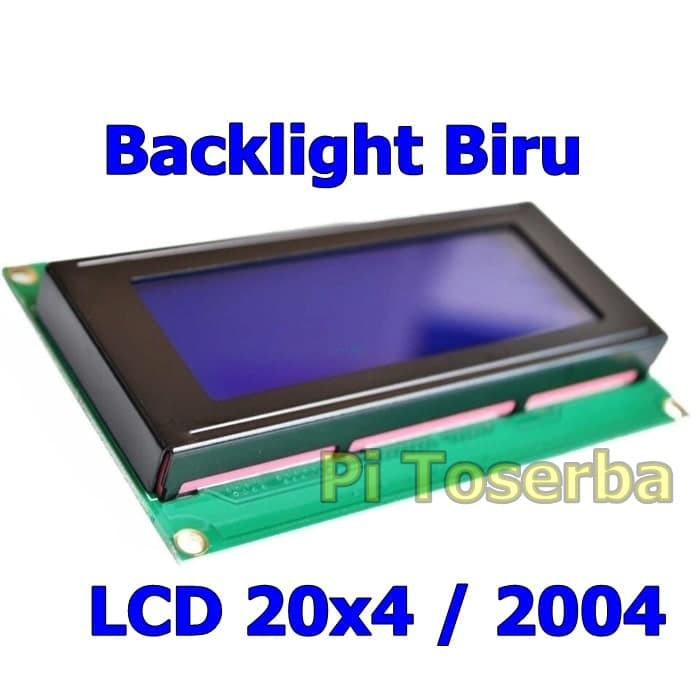 LCD 2004 For Arduino 20x4 4x20 BLUE Biru Display Arduino Raspberry