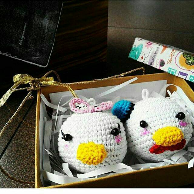 Amigurumi Keychain Head Donald Duck / Amigurumi kepala donald duck