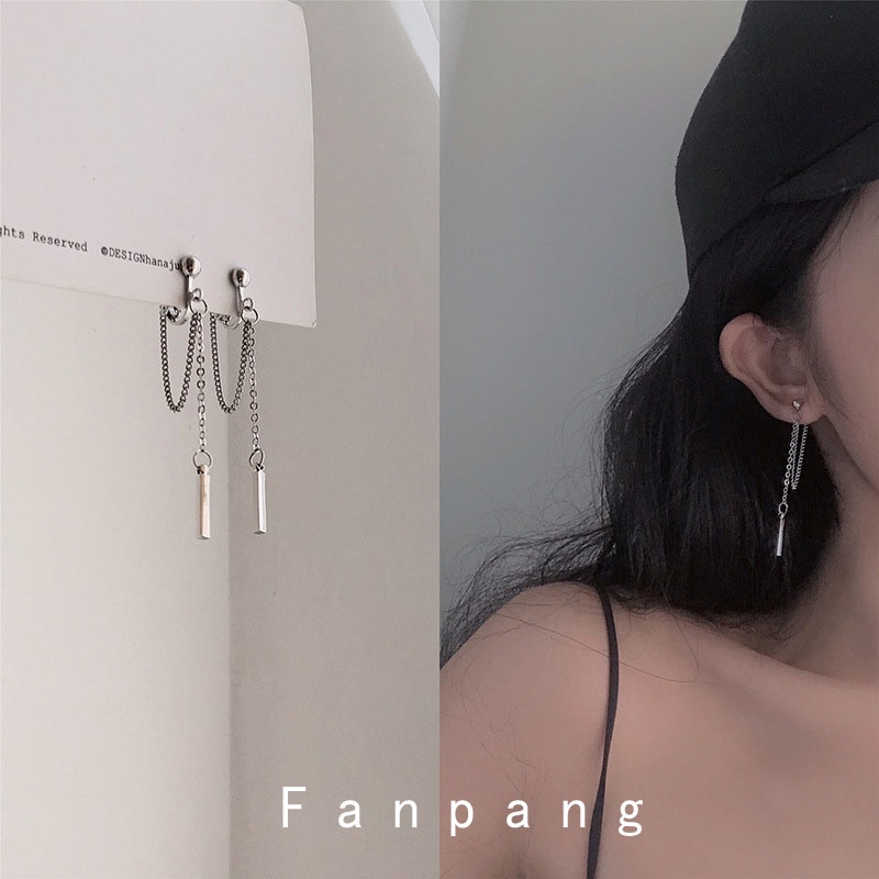 Korean Trend Tassel Earrings Female Chain Punk Earrings