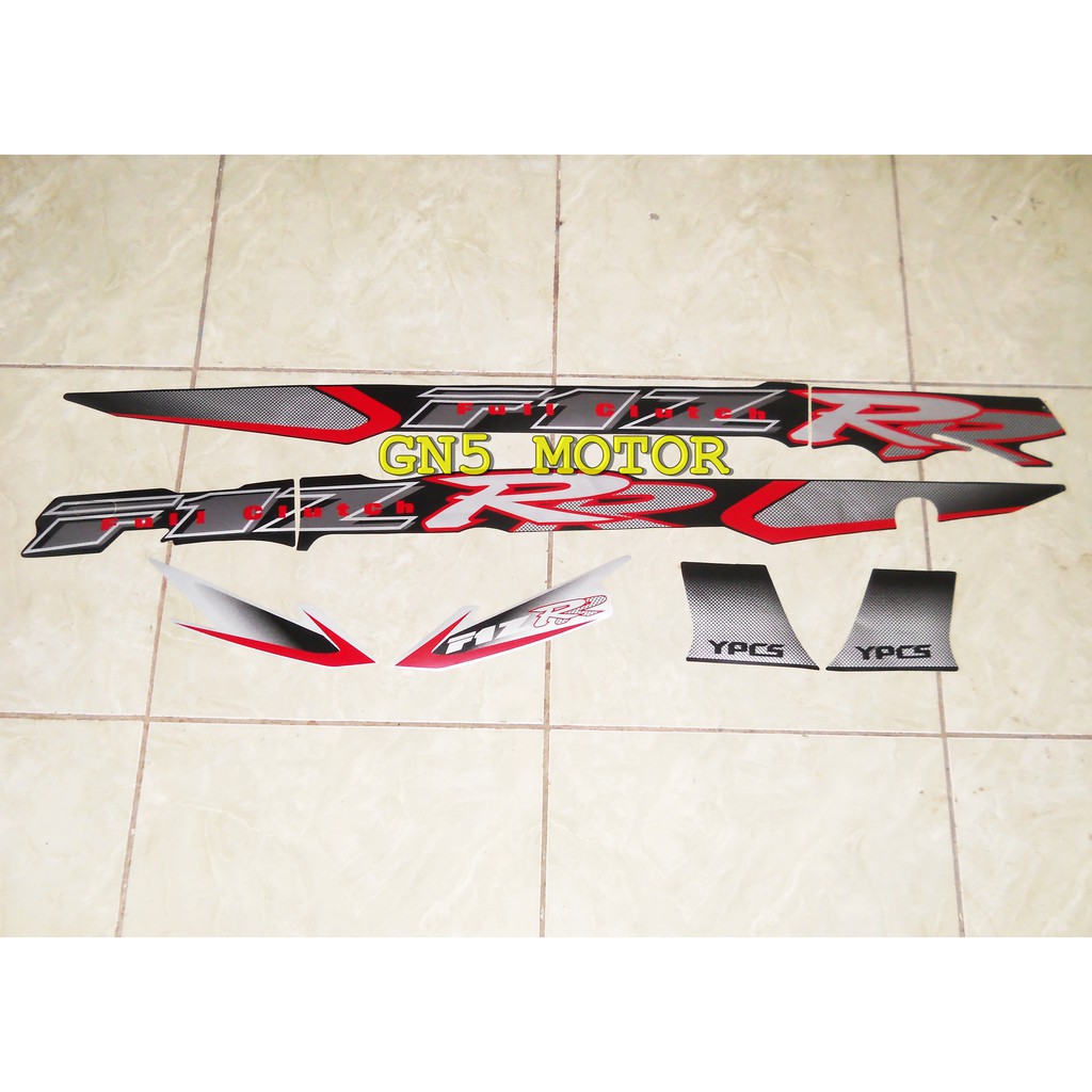 STRIPING LIST BODY POLET YAMAHA F1ZR FIZR FULL CLUTCH 2002 HITAM MERAH