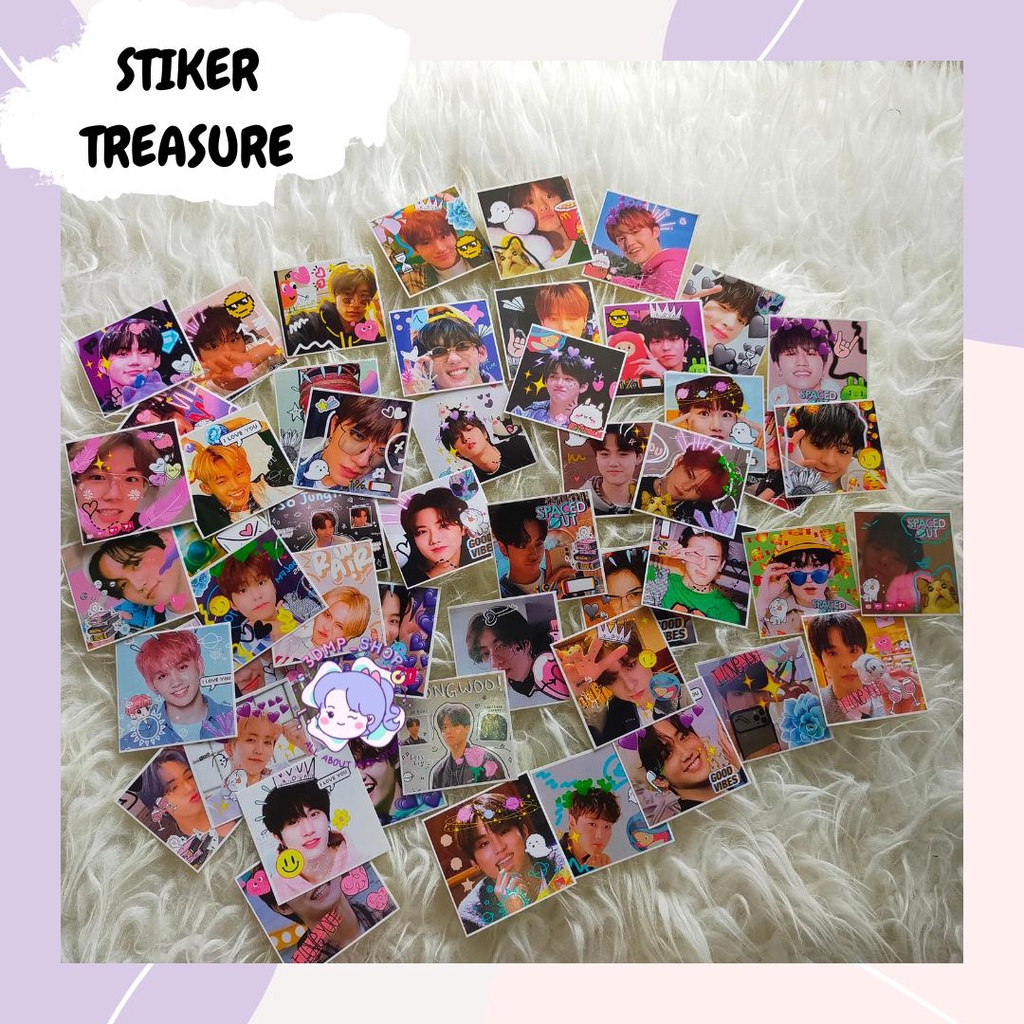 [54 pcs] stiker TREASURE fancy astetik aesthetic deco ala sellkor