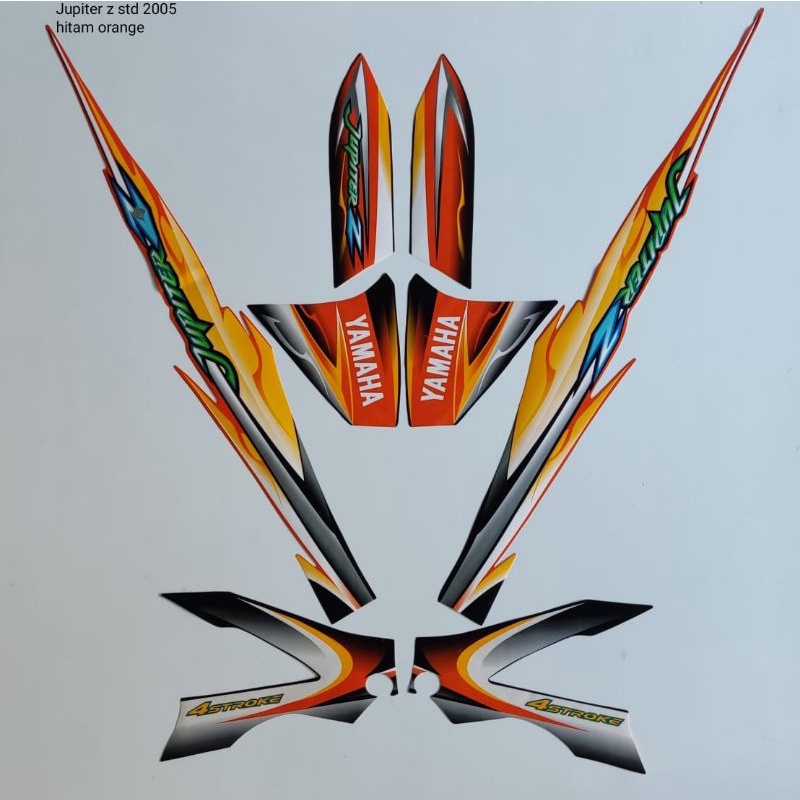 STRIPING JUPITER Z 2005 HITAM OREN