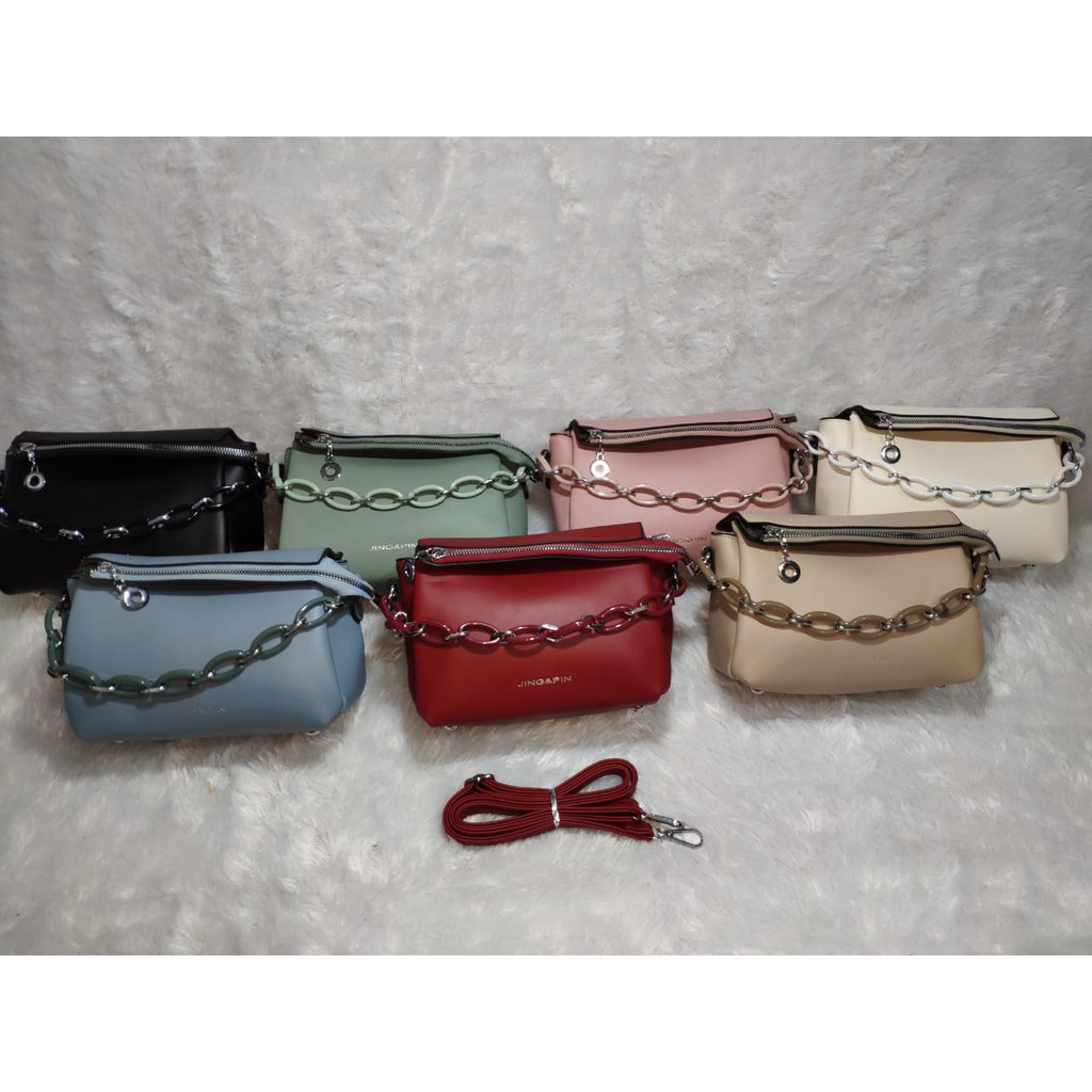 JK 674  1KG MUAT 2PCS TAS SELEMPANG FASHION SLINGBAG IMPORT U3873 E6146 Y930 T276