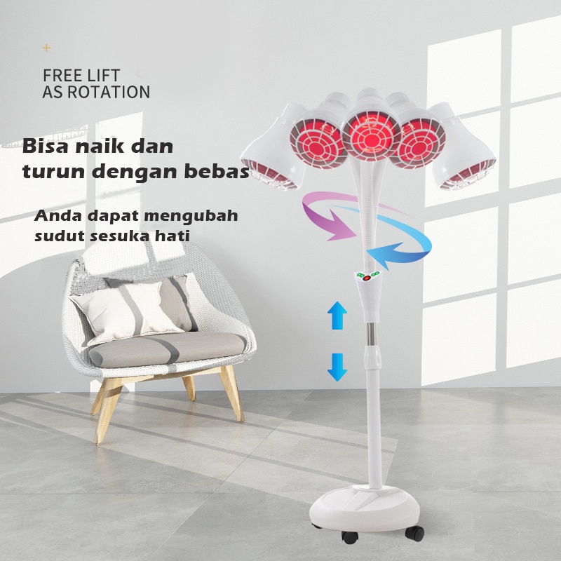 1 Set Lampu Terapi Fisioterapi Infrared 150w berdiri / Lampu Terapi Fisik Elektrik Panas Inframerah, Lampu Terapi Pemanas, Lampu Perawatan Kesehatan Pereda Nyeri, Putih / Lampu Inframerah Terapi Pemanas