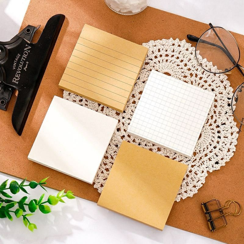 

40 Lembar Memopad Brown White Vintage Basic Simple Termurah