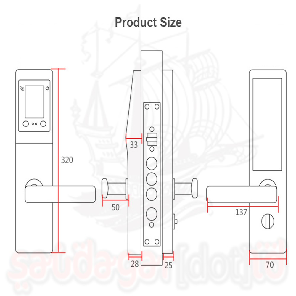 DIGITAL DOOR LOCK - KUNCI PINTU DIGITAL - FINGERPRINT - FACE