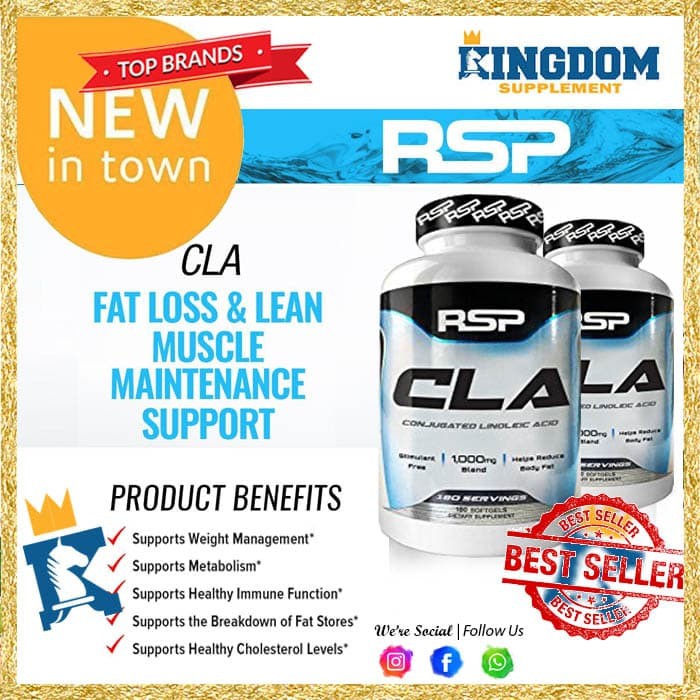 Suplemen Fitness RSP CLA 180 Softgels Fat Burner Pembakar Lemak