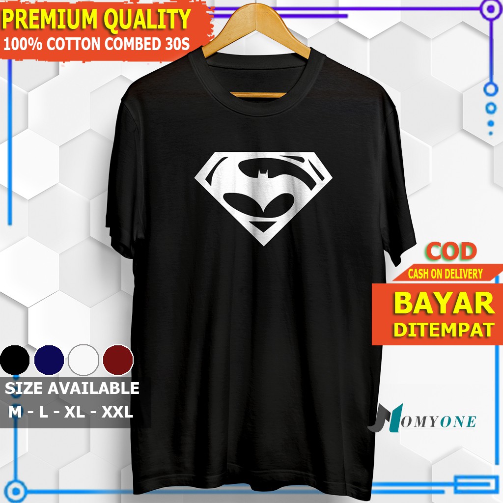 KAOS BATMAN SUPERMAN KAOS DISTRO MURAH KAOS ORIGINAL MURAH BAJU PRIA KAOS PRIA COMBED 30S