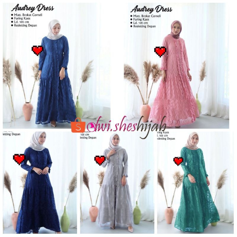 GAMIS BROKAT AUDREY DRESS