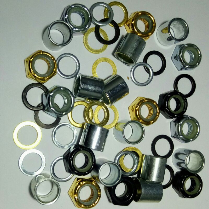 SPEED BEARINGS Skateboard Hardware (Bearing Spacers / Speed Washers / Axle Nuts)