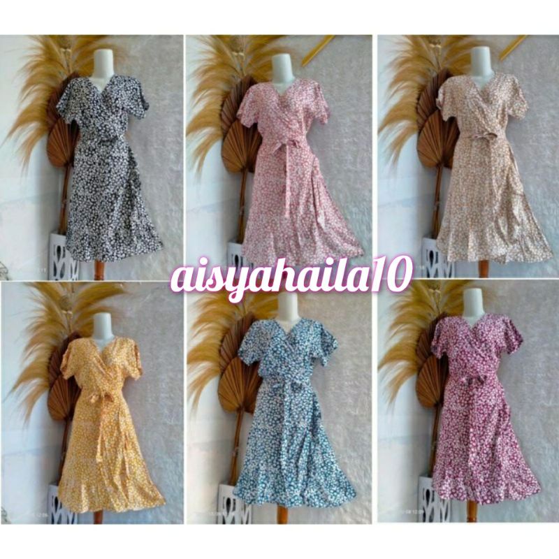 dres kimono pendek jumbo motif bunga