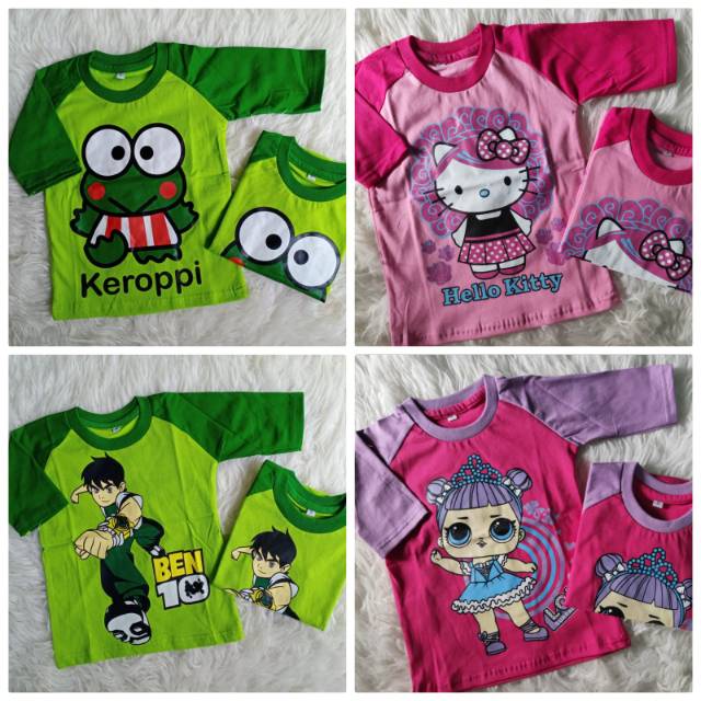 Kaos Raglan anak  3/4