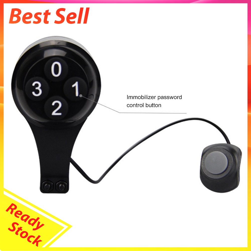 Sunding Bicycle Handlebar Password Alarm Ring Bell Anti-Theft Alert Horn