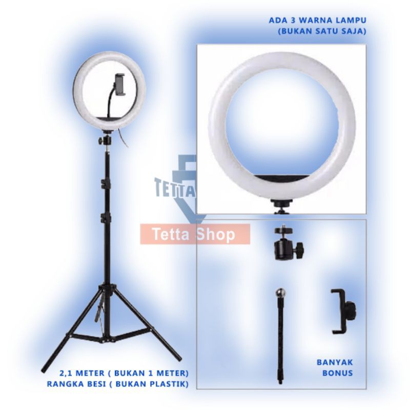 LAMPU LED TIKTOK | RING LIGHT | LIGH BESAR | BESAR | SELFI DAN MAKE UP | MURAH | TETTA SHOP