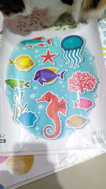 Sticker Closet Beach Animal Jm903 Stiker Toilet Hewan Laut Berperekat