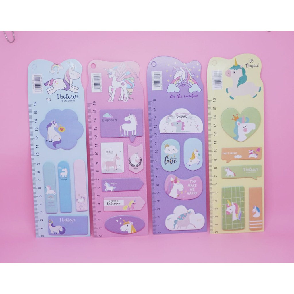 

TERMURAH STICKY NOTES UNICORN PERNGGARIS TERMURAH LUCU UNIK MEMO LUCU