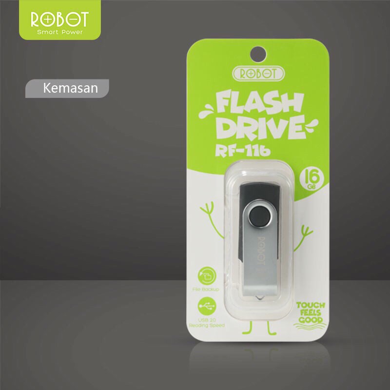 ROBOT RF116 16GB Flashdisk FlashDrive USB Drive Original - Garansi Resmi 1 Tahun