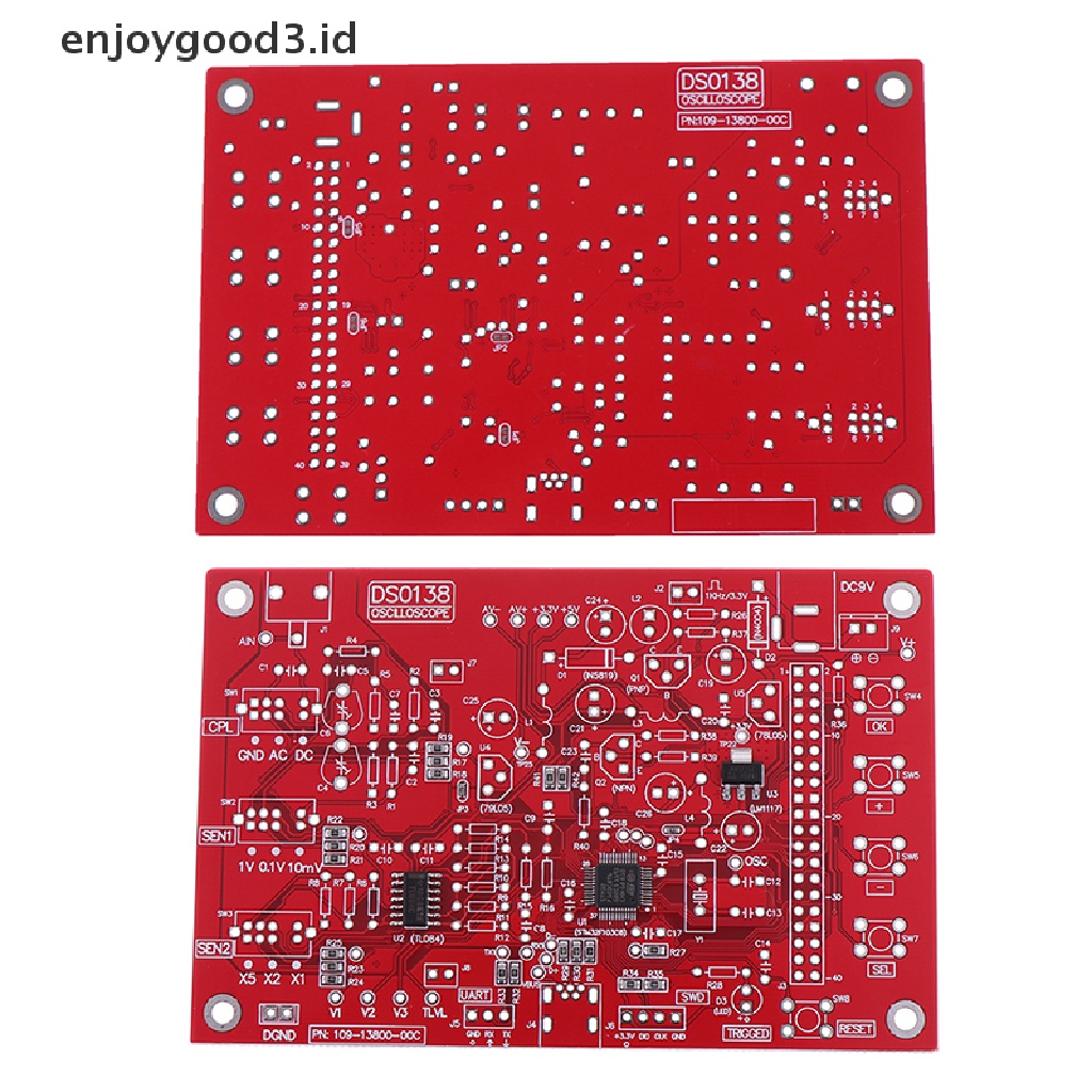 Osiloskop Digital Dso138 Tft 2.4 &quot;Case Akrilik Smd Solder Diy