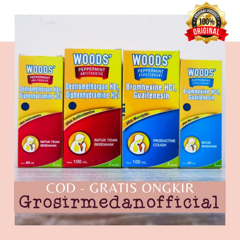 COD - WOODS SIRUP OBAT BATUK - BATUK BERDAHAK DAN BATUK KERING - EXPECTORANT DAN ANTITUSSIVE