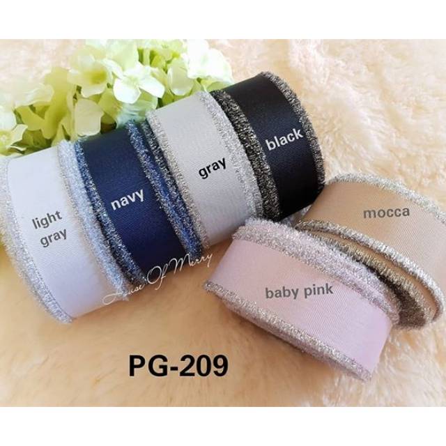 

PITA GROS GRAIN RUMBAI GLITER PG-309 | 3,8 cm | jual per yard (90cm)