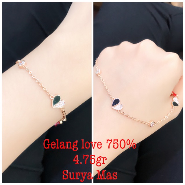 Gelang rantai emas 750%