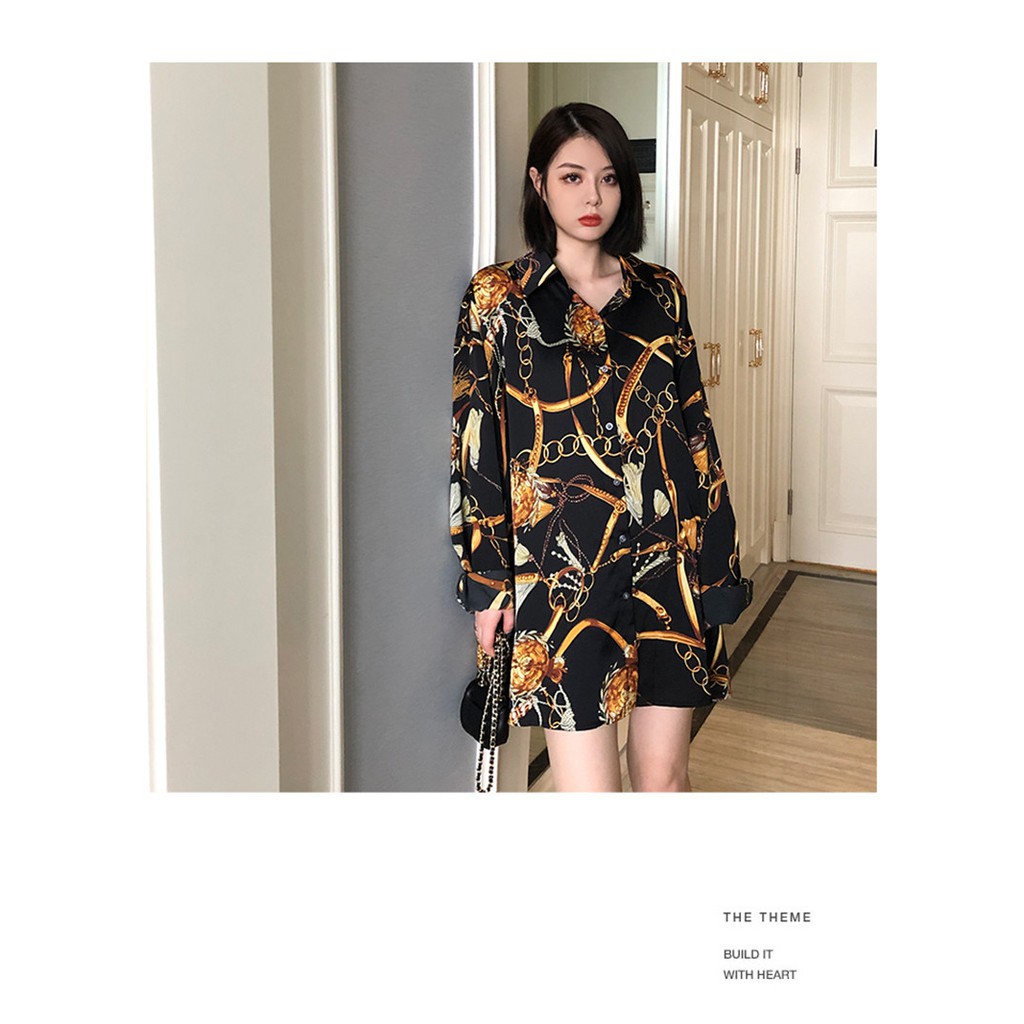 PAKAIAN PEREMPUAN BLOUSE Blus Lengan Panjang Model Korea Bahan Sifon untuk Wanita 28601 KOREA