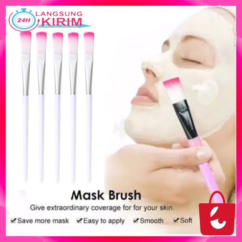 [BISA COD] Kuas Bulu Pink Kuas Masker Kuas Makeup Kuas Wajah  Kuas Wajah Make Up Kuas Masker  Bulu Lembut Import