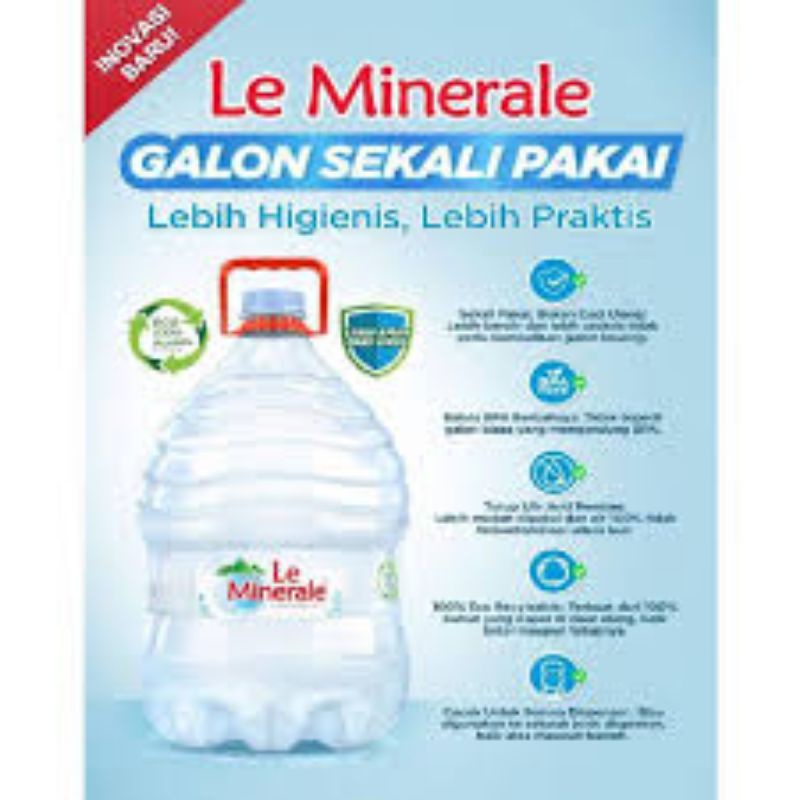 

TERMURAH Leminerale Galon air minum mineral 15 Lt GOJEK /GRAB ONLY