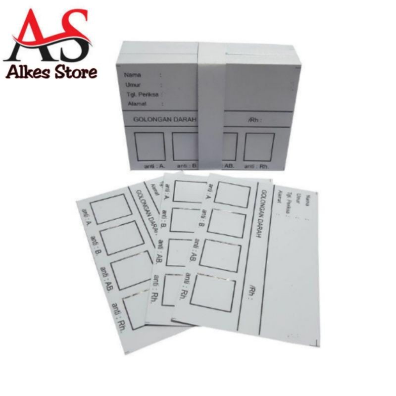 Kartu Golongan Darah  Kartu Mengetahui Golongan Darah