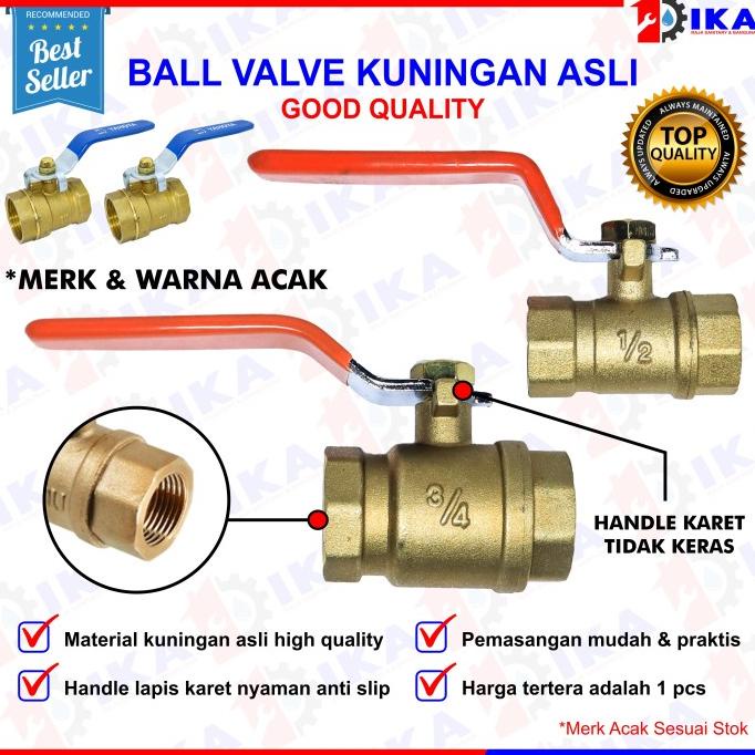 stop kran besi Kuningan / ball valve Kuningan 1/2 3/4" 1" PROMO