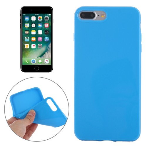 SMOOTH SURFACE SOLID TPU CASE IPHONE 7 PLUS BLUE