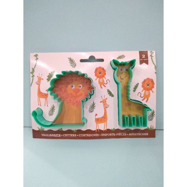 Cetakan Cookies Lion &amp; Giraffe/Cookies Cutter 2 pcs