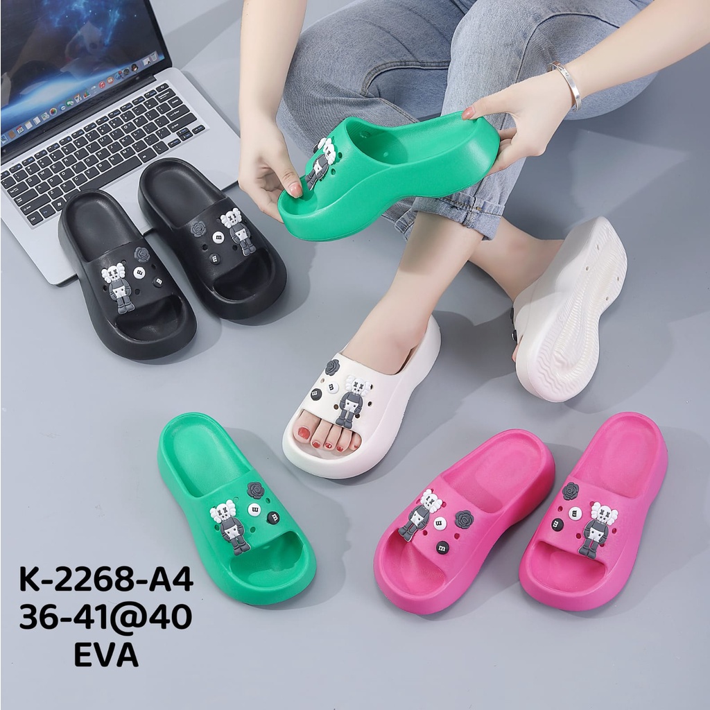 sandal eva rubber sendal wedges perempuan balance