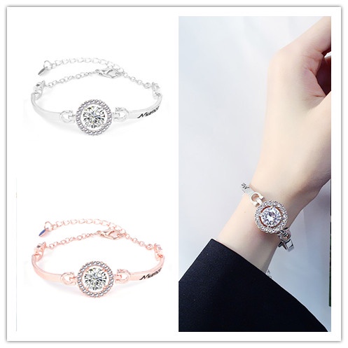 Gelang Bangle Hias Full Berlian Zirkon Untuk Wanita