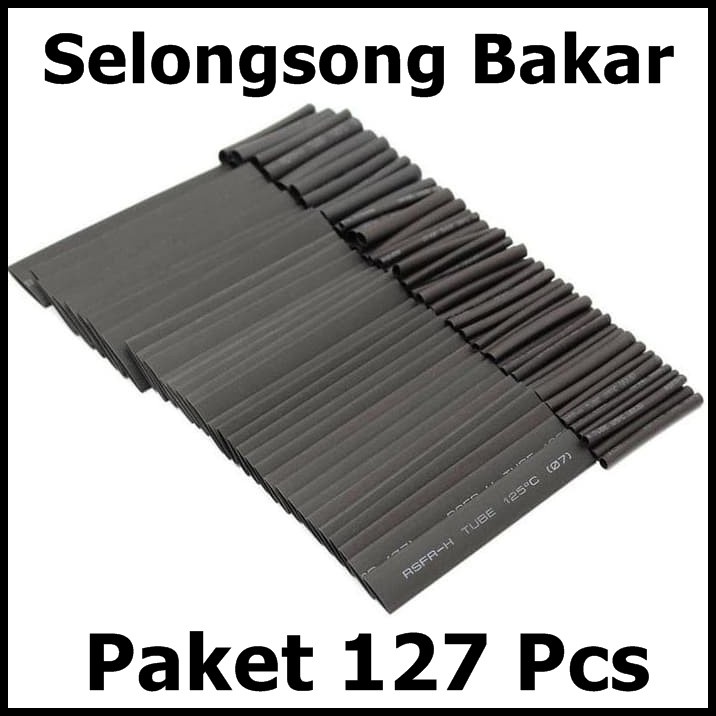 Jual Paket Selongsong Bakar Pelapis Kabel Insulasi Heat Shrink Tube 127