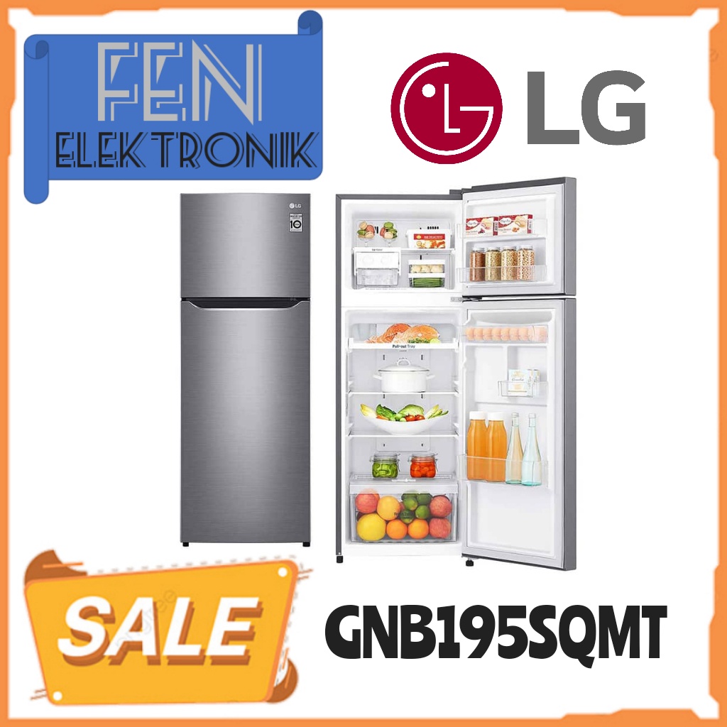 kulkas LG 2  pintu GNB195SQMT kulkas inverter LG GNB195SQMT GNB195